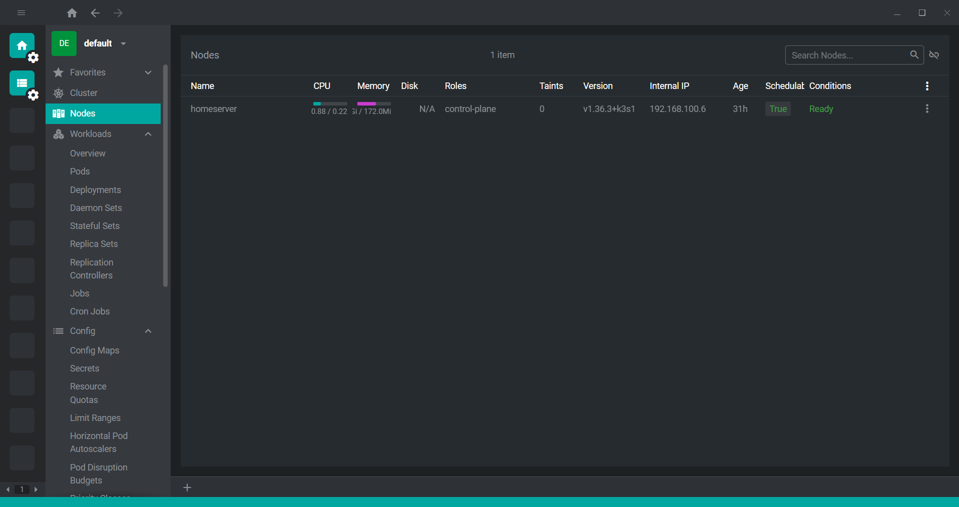 FreeLens nodes view